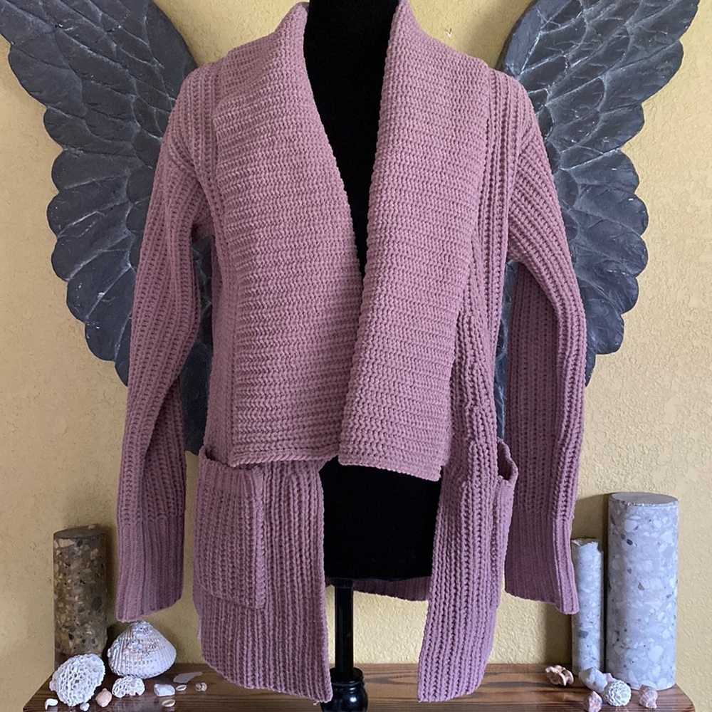 Black Tape Super Soft Knit Oversized Open Front Cardigan Sweater